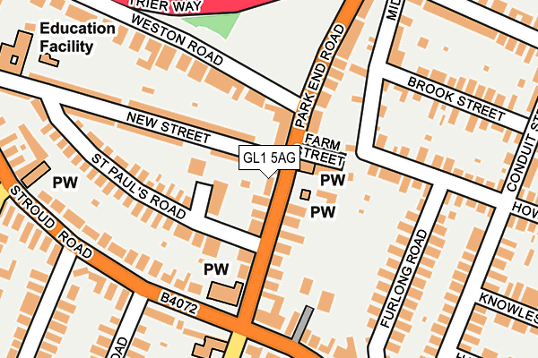 GL1 5AG map - OS OpenMap – Local (Ordnance Survey)