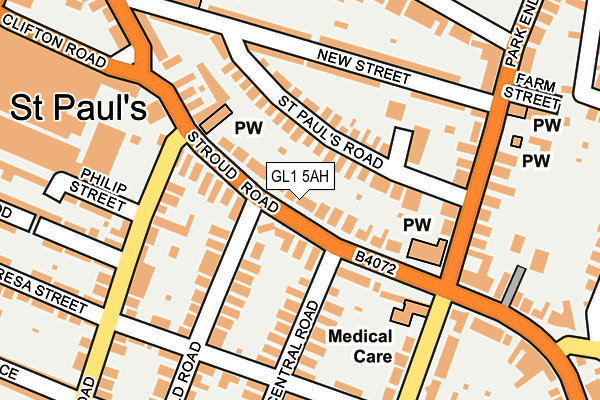 GL1 5AH map - OS OpenMap – Local (Ordnance Survey)