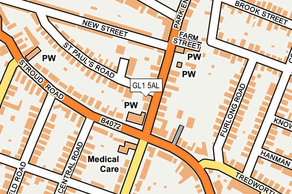 GL1 5AL map - OS OpenMap – Local (Ordnance Survey)