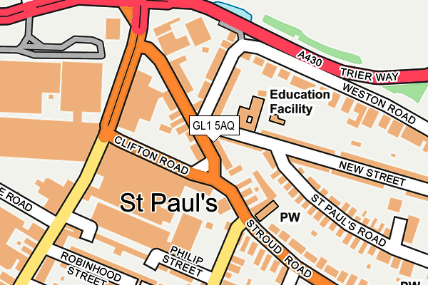 GL1 5AQ map - OS OpenMap – Local (Ordnance Survey)