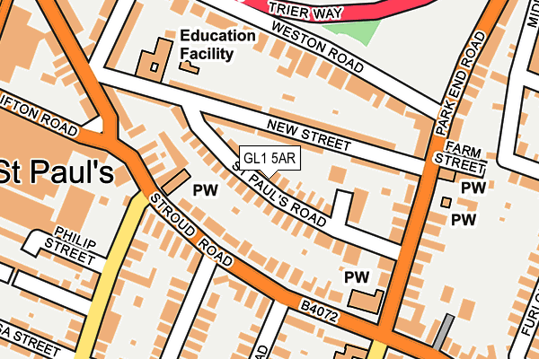 GL1 5AR map - OS OpenMap – Local (Ordnance Survey)