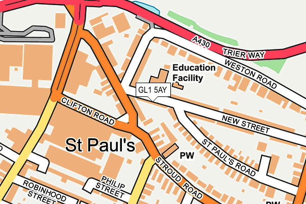 GL1 5AY map - OS OpenMap – Local (Ordnance Survey)