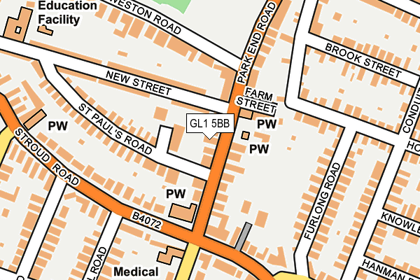 GL1 5BB map - OS OpenMap – Local (Ordnance Survey)