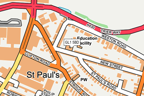 GL1 5BD map - OS OpenMap – Local (Ordnance Survey)