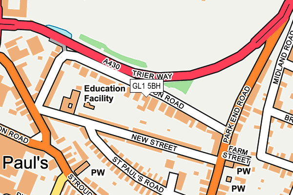 GL1 5BH map - OS OpenMap – Local (Ordnance Survey)