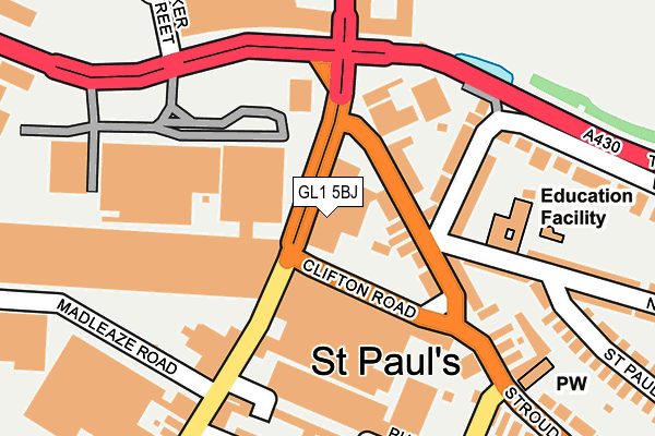 GL1 5BJ map - OS OpenMap – Local (Ordnance Survey)