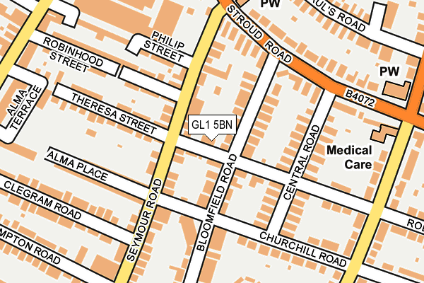 GL1 5BN map - OS OpenMap – Local (Ordnance Survey)