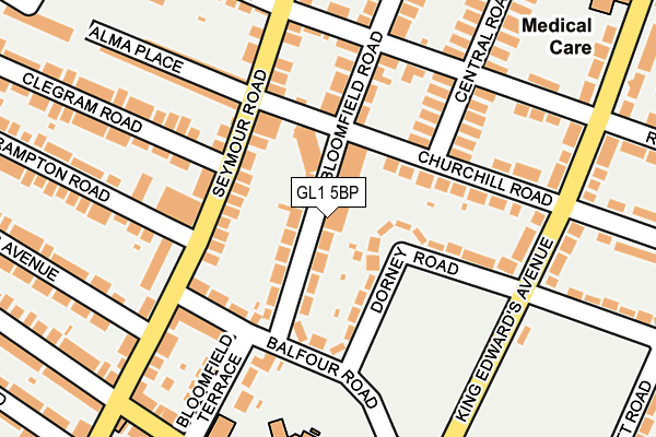 GL1 5BP map - OS OpenMap – Local (Ordnance Survey)