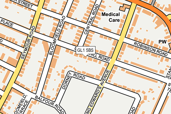 GL1 5BS map - OS OpenMap – Local (Ordnance Survey)