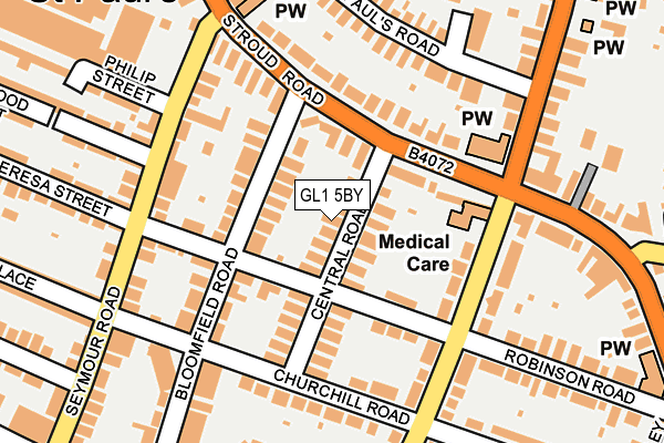 GL1 5BY map - OS OpenMap – Local (Ordnance Survey)