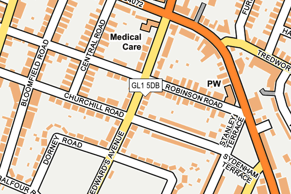 GL1 5DB map - OS OpenMap – Local (Ordnance Survey)