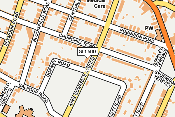 GL1 5DD map - OS OpenMap – Local (Ordnance Survey)