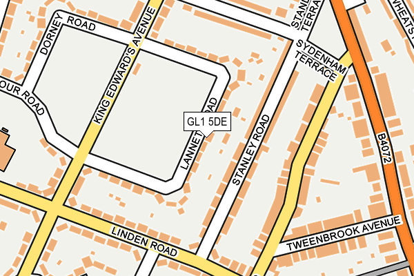 GL1 5DE map - OS OpenMap – Local (Ordnance Survey)