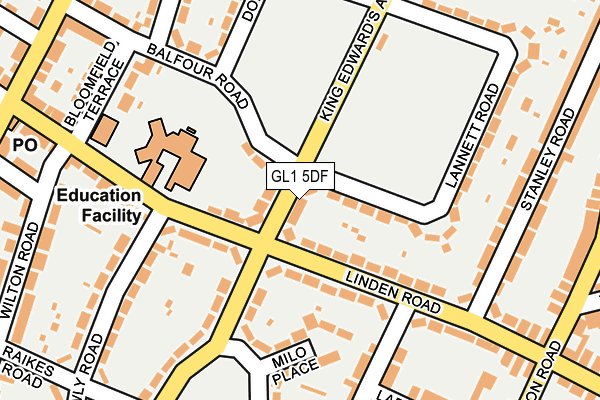 GL1 5DF map - OS OpenMap – Local (Ordnance Survey)