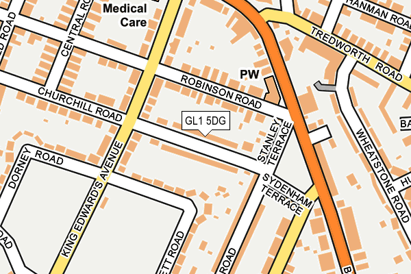 GL1 5DG map - OS OpenMap – Local (Ordnance Survey)