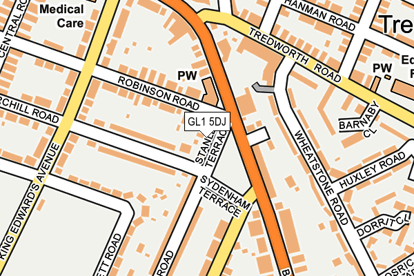 GL1 5DJ map - OS OpenMap – Local (Ordnance Survey)