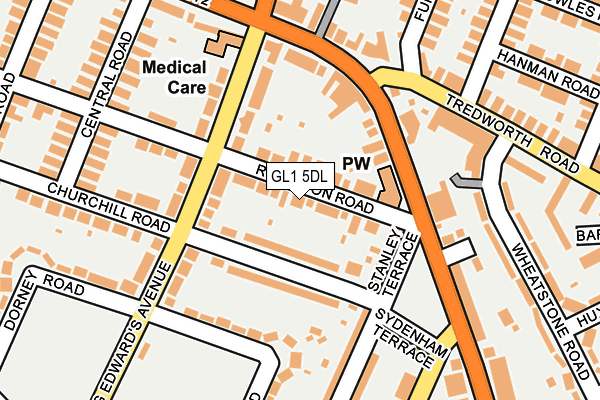 GL1 5DL map - OS OpenMap – Local (Ordnance Survey)