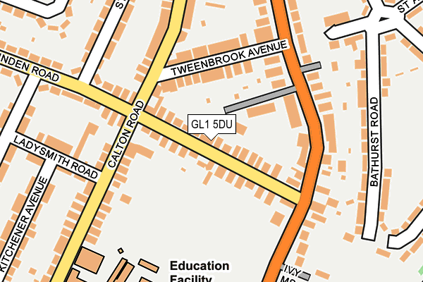 GL1 5DU map - OS OpenMap – Local (Ordnance Survey)