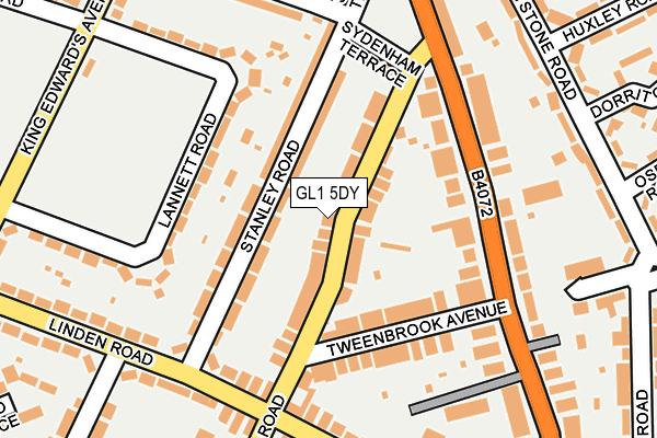 GL1 5DY map - OS OpenMap – Local (Ordnance Survey)
