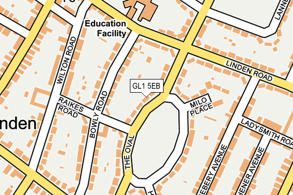 GL1 5EB map - OS OpenMap – Local (Ordnance Survey)