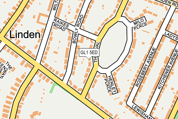 GL1 5ED map - OS OpenMap – Local (Ordnance Survey)