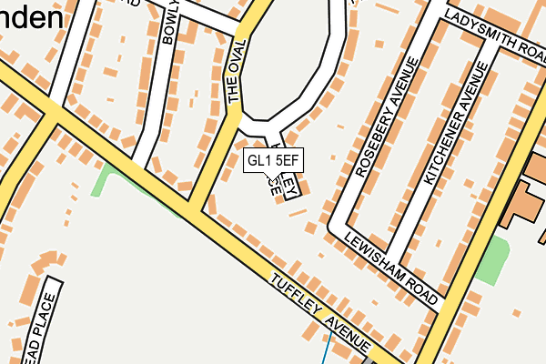 GL1 5EF map - OS OpenMap – Local (Ordnance Survey)
