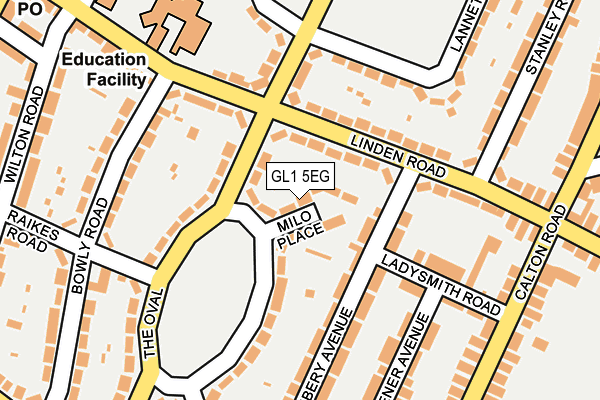 GL1 5EG map - OS OpenMap – Local (Ordnance Survey)