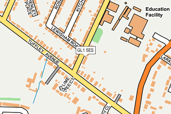 GL1 5ES map - OS OpenMap – Local (Ordnance Survey)