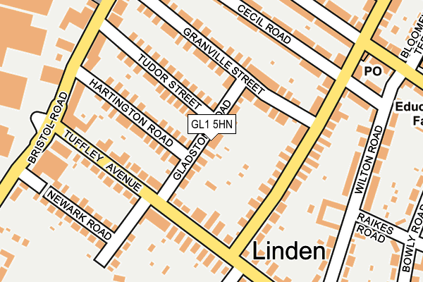 GL1 5HN map - OS OpenMap – Local (Ordnance Survey)