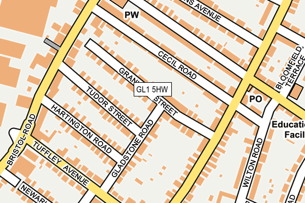 GL1 5HW map - OS OpenMap – Local (Ordnance Survey)