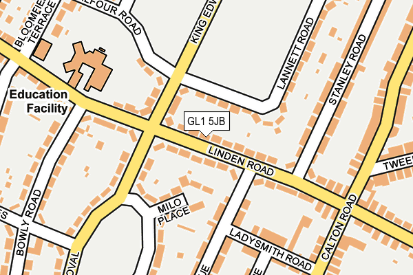GL1 5JB map - OS OpenMap – Local (Ordnance Survey)