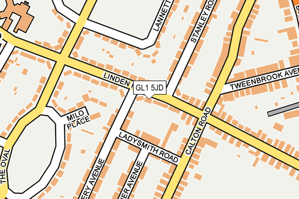 GL1 5JD map - OS OpenMap – Local (Ordnance Survey)