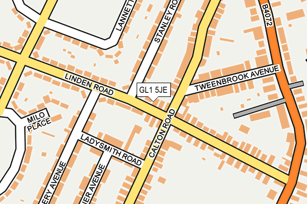 GL1 5JE map - OS OpenMap – Local (Ordnance Survey)