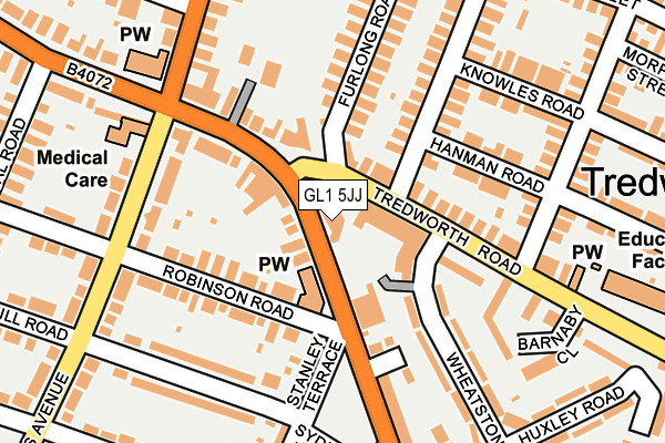 GL1 5JJ map - OS OpenMap – Local (Ordnance Survey)