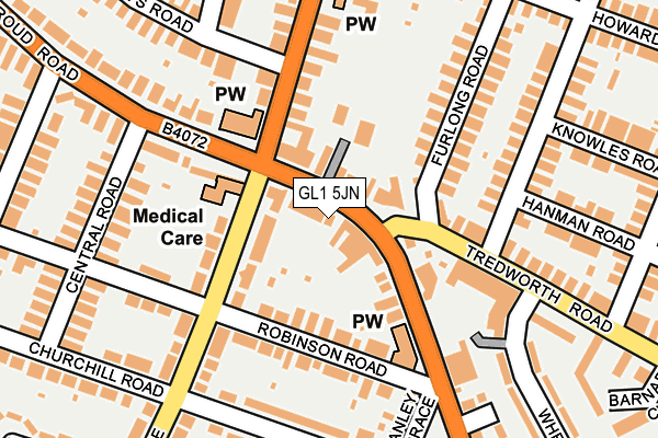 GL1 5JN map - OS OpenMap – Local (Ordnance Survey)