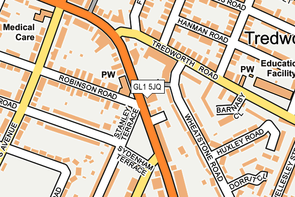 GL1 5JQ map - OS OpenMap – Local (Ordnance Survey)