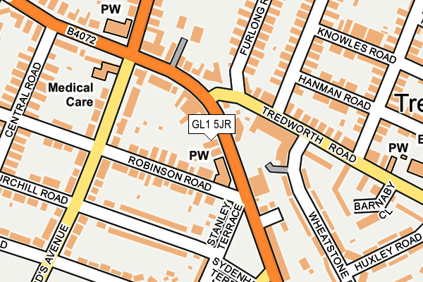 GL1 5JR map - OS OpenMap – Local (Ordnance Survey)