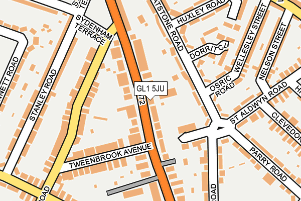 GL1 5JU map - OS OpenMap – Local (Ordnance Survey)