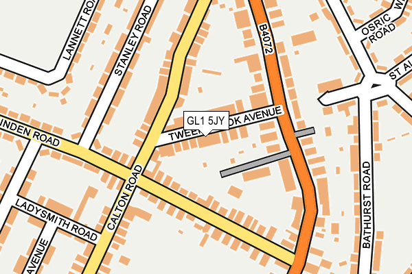 GL1 5JY map - OS OpenMap – Local (Ordnance Survey)