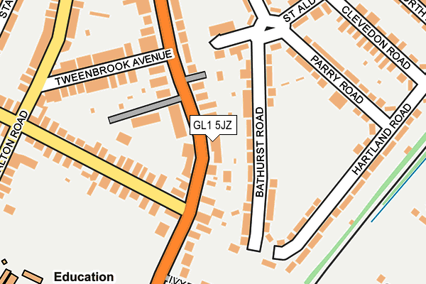 GL1 5JZ map - OS OpenMap – Local (Ordnance Survey)