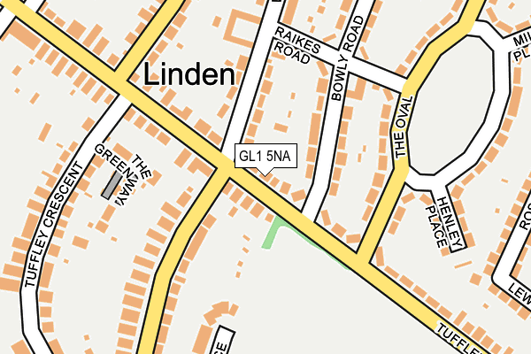 GL1 5NA map - OS OpenMap – Local (Ordnance Survey)