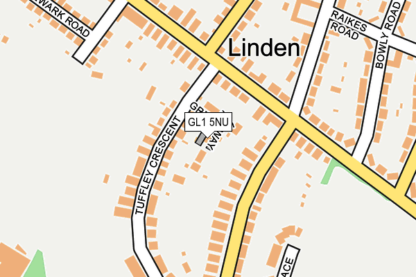 GL1 5NU map - OS OpenMap – Local (Ordnance Survey)