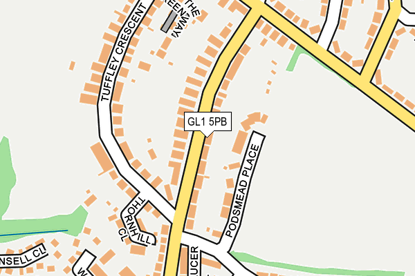 GL1 5PB map - OS OpenMap – Local (Ordnance Survey)