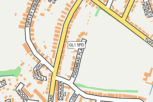 GL1 5PD map - OS OpenMap – Local (Ordnance Survey)