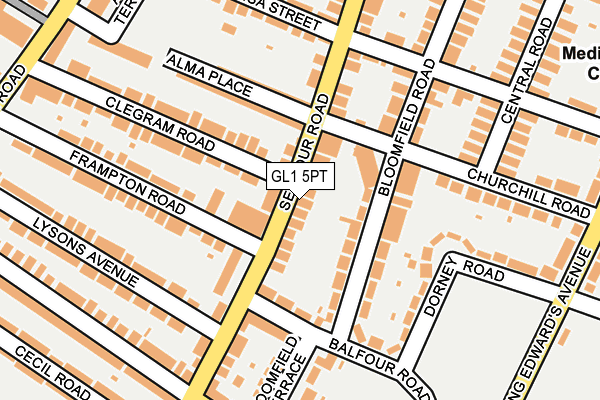 GL1 5PT map - OS OpenMap – Local (Ordnance Survey)