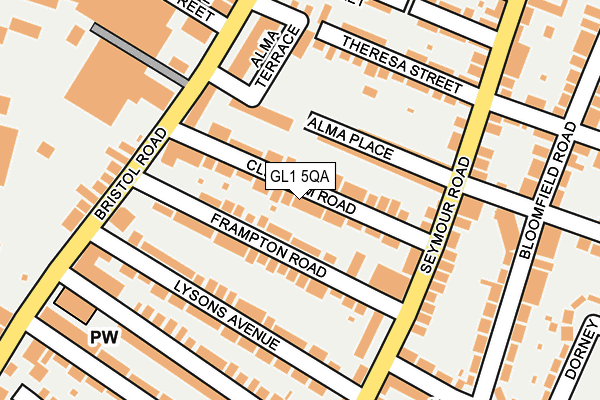 GL1 5QA map - OS OpenMap – Local (Ordnance Survey)