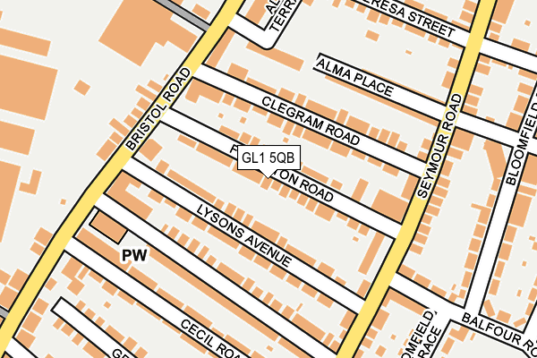 GL1 5QB map - OS OpenMap – Local (Ordnance Survey)