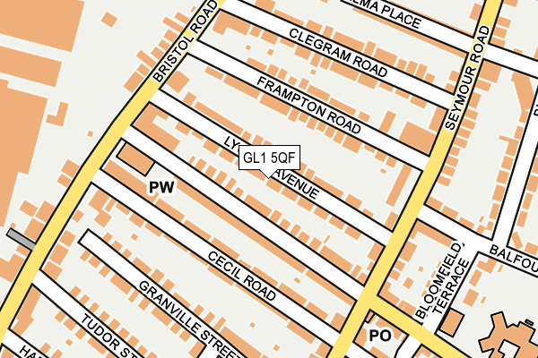 GL1 5QF map - OS OpenMap – Local (Ordnance Survey)