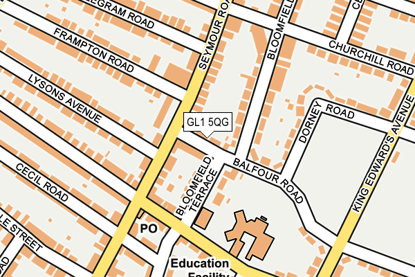 GL1 5QG map - OS OpenMap – Local (Ordnance Survey)