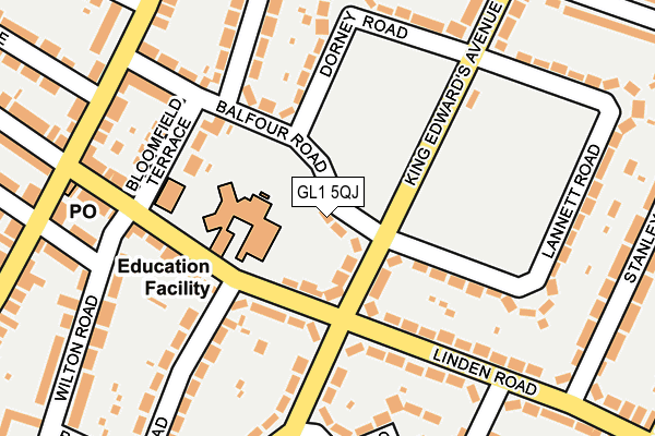 GL1 5QJ map - OS OpenMap – Local (Ordnance Survey)